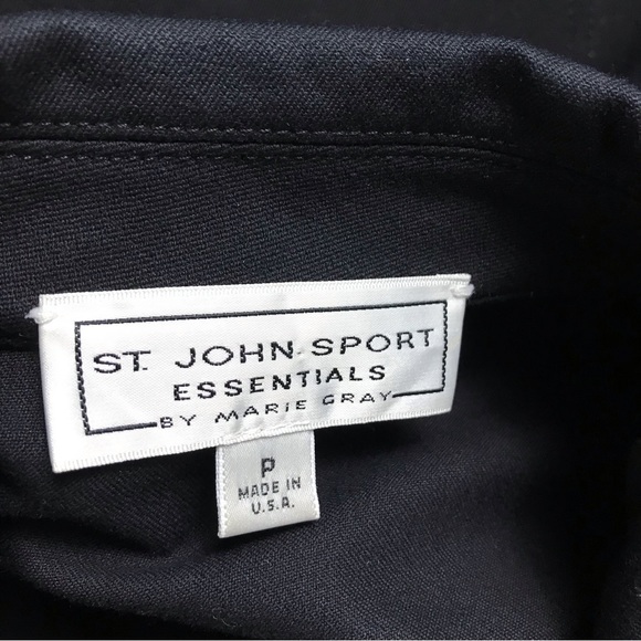 St. John Sport Marie Gray Black Jacket - Picture 4 of 6